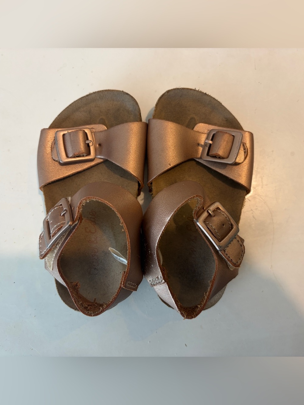 Toddler rose gold sandals